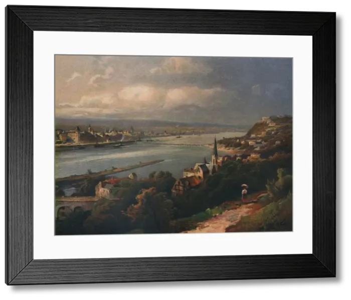 Framed Print : Coblenz und Ehrenbreitstein, (Coblenz and Ehrenbreitstein Fortress), 1923. Creator Framed Print : Coblenz und Ehrenbreitstein, (Coblenz and Ehrenbreitstein Fortress), 1923. Creator