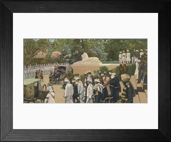 Framed Print : H. H. The Nizam Leaving The Residency, Hyderabad, c1900. Creator: Unknown Framed Print : H. H. The Nizam Leaving The Residency, Hyderabad, c1900. Creator: Unknown