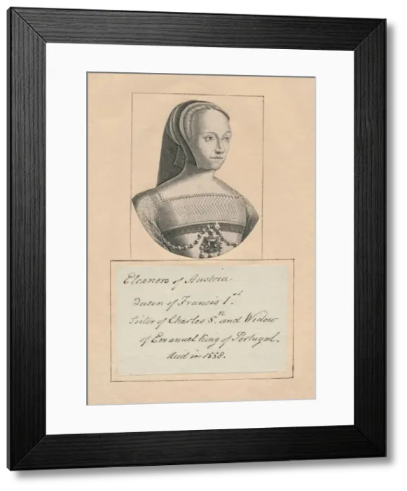 Framed Print : Eleanor of Austria. Creator: Unknown Framed Print : Eleanor of Austria. Creator: Unknown