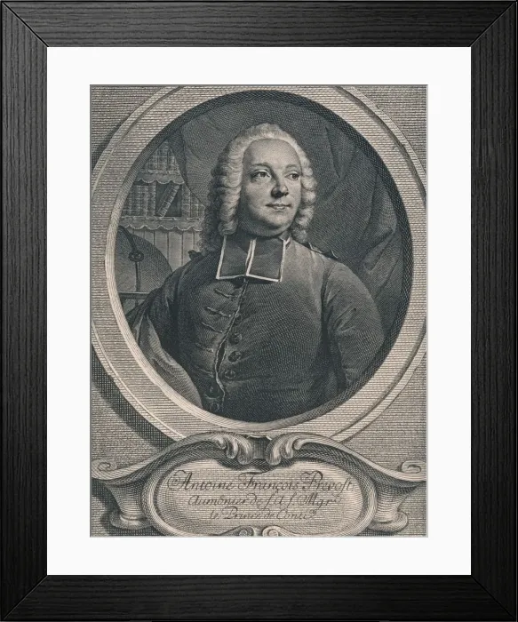 Framed Print : Antoine Francois Prevost, 1745. Creator: Georg Friedrich Schmidt Framed Print : Antoine Francois Prevost, 1745. Creator: Georg Friedrich Schmidt