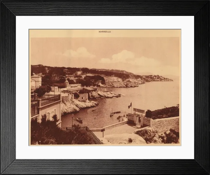 Framed Print : The Corniche, Marseille, 1930. Creator: Unknown Framed Print : The Corniche, Marseille, 1930. Creator: Unknown