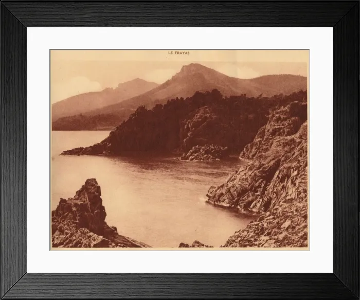Framed Print : View of Aurelius peak and Cap Roux, Le Trayas, 1930. Creator: Unknown Framed Print : View of Aurelius peak and Cap Roux, Le Trayas, 1930. Creator: Unknown