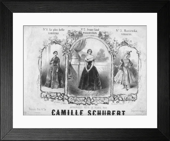 Framed Print : Sheet music for three polkas, mid 19th century. Creator: Unknown Framed Print : Sheet music for three polkas, mid 19th century. Creator: Unknown