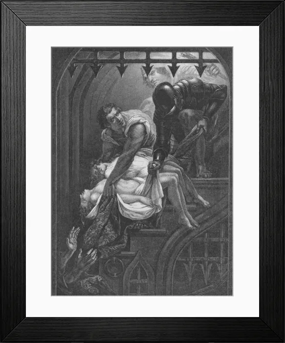Framed Print : The murder of the Princes in the Tower, (late 18th-early 19th century). Creator: James Northcote Framed Print : The murder of the Princes in the Tower, (late 18th-early 19th century). Creator: James Northcote
