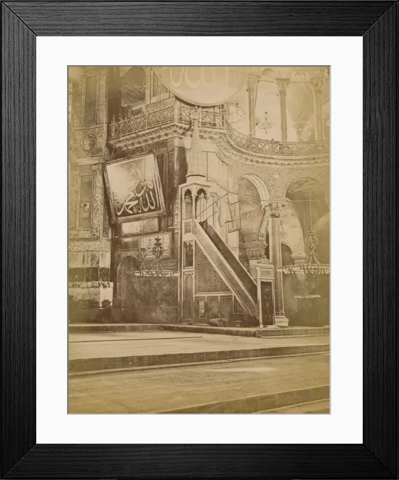 Framed Print : Interior of Hagia Sophia, Istanbul, Turkey, 19th century. Creator: Unknown