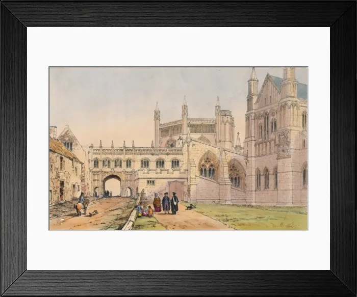 Framed Print : Chain Gate with Chapter House, 19th century? Creator: Unknown Framed Print : Chain Gate with Chapter House, 19th century? Creator: Unknown