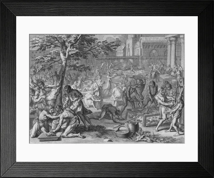 Framed Print : Festin a L Honneur du Soleil, le jour du grand Ramy, 1723. Creator: Bernard Picart Framed Print : Festin a L Honneur du Soleil, le jour du grand Ramy, 1723. Creator: Bernard Picart