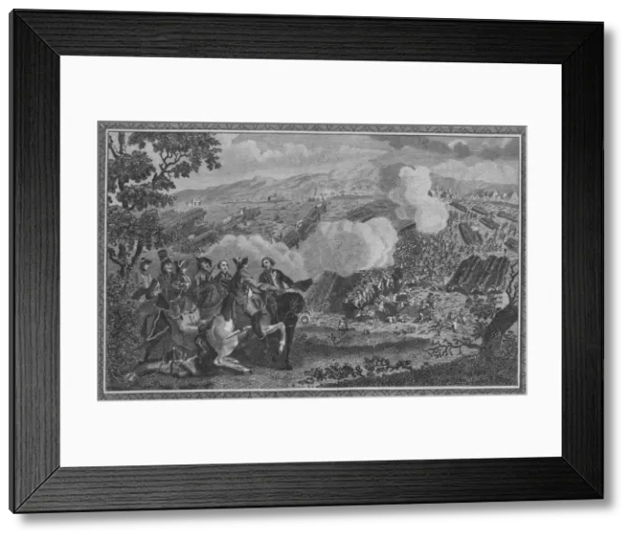 Framed Print : The Battle of Minden, or Thornhausen, in Westphalia... 1759, (1785). Creator: John Goldar Framed Print : The Battle of Minden, or Thornhausen, in Westphalia... 1759, (1785). Creator: John Goldar