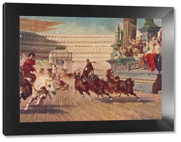 A Roman Chariot Race, c1882. Creator: Alexander von Wagner