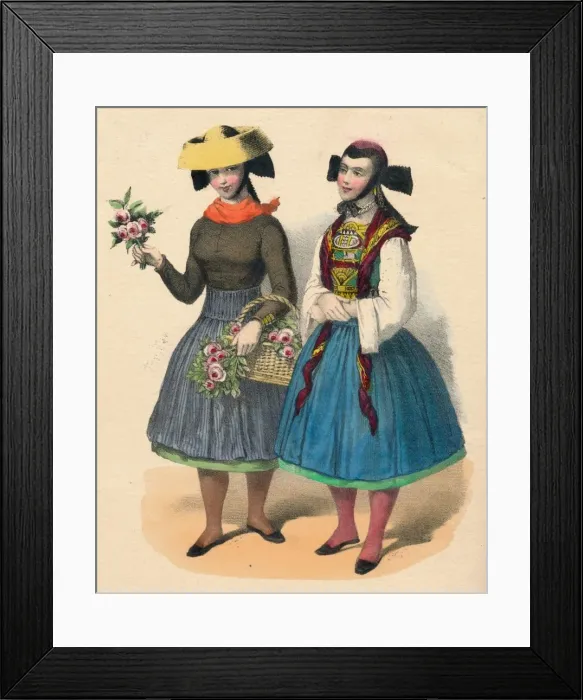 Framed Print : Vierlander Madchen, 19th century. Creator: Unknown Framed Print : Vierlander Madchen, 19th century. Creator: Unknown