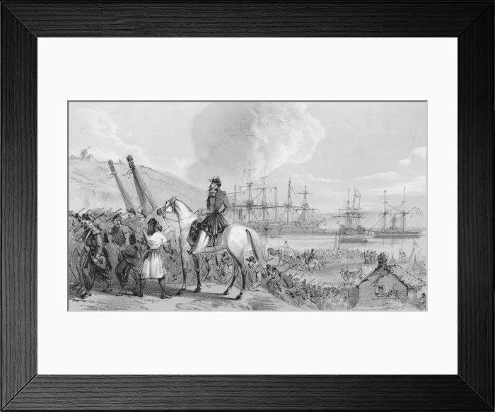 Framed Print : Cherson - Cossack Bay. French Landing Place and Depot, c1850s. Creator: Unknown Framed Print : Cherson - Cossack Bay. French Landing Place and Depot, c1850s. Creator: Unknown