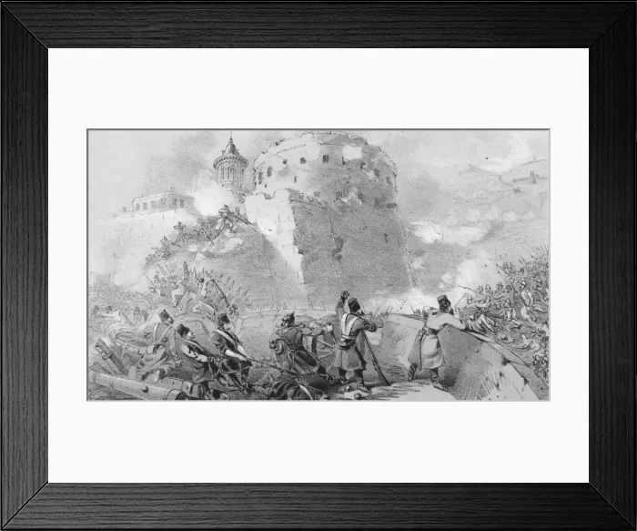 Framed Print : Siege of Sebastopol. Near Entrance of the French into the Town, c1850s. Creator: Unknown Framed Print : Siege of Sebastopol. Near Entrance of the French into the Town, c1850s. Creator: Unknown