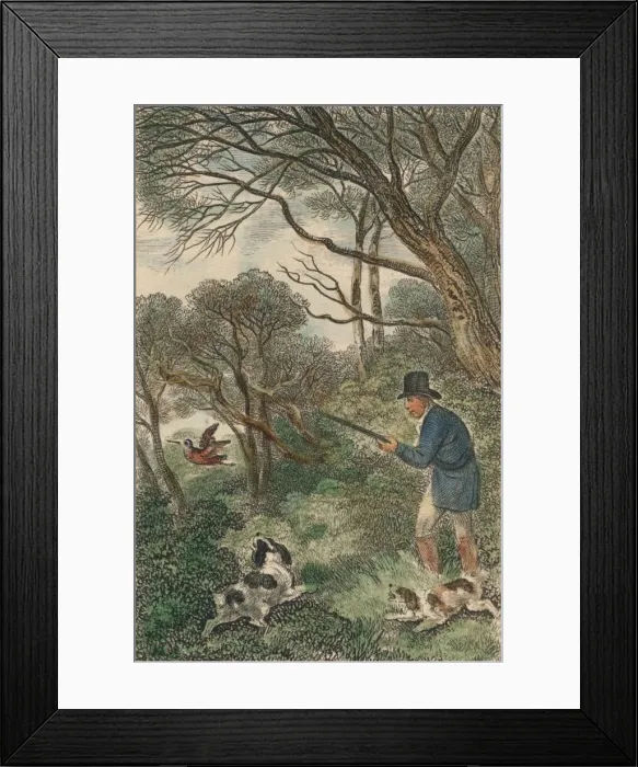 Framed Print : Woodcock Shooting, 1819. Creator: Samuel Howitt Framed Print : Woodcock Shooting, 1819. Creator: Samuel Howitt