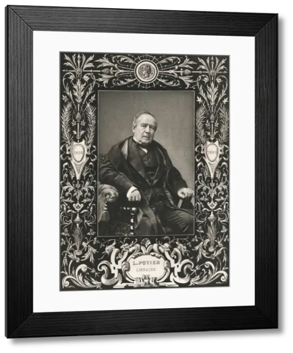 Framed Print : L. Potier, Libraire, late 19th century. Creator: Dujardin Framed Print : L. Potier, Libraire, late 19th century. Creator: Dujardin