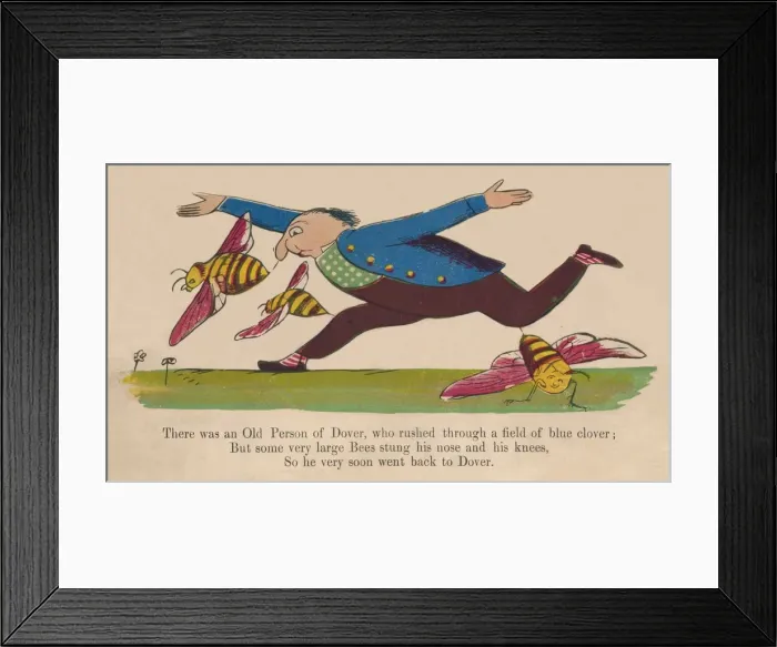 Framed Print : There was an Old Person of Dover... c1840s. Creator: Edward Lear Framed Print : There was an Old Person of Dover... c1840s. Creator: Edward Lear