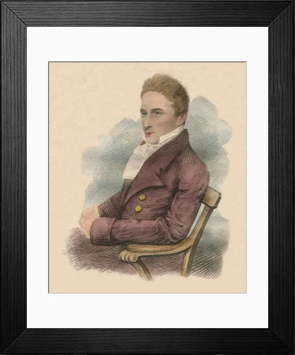 Framed Print : Portrait of a man, early 19th century. Creator: R Page Framed Print : Portrait of a man, early 19th century. Creator: R Page