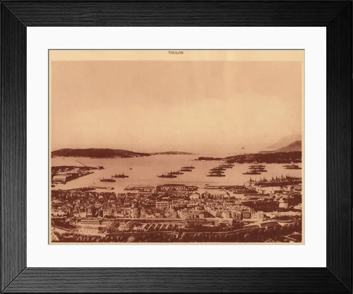 Framed Print : The Roadstead, Toulon, 1930. Creator: Unknown Framed Print : The Roadstead, Toulon, 1930. Creator: Unknown