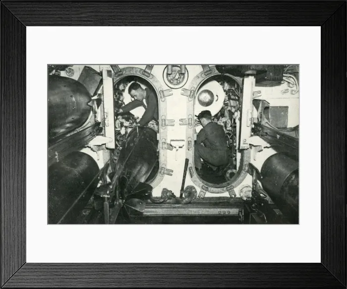 Framed Print : Torpedo tubes of a British submarine, World War II, 1945. Creator: Unknown Framed Print : Torpedo tubes of a British submarine, World War II, 1945. Creator: Unknown