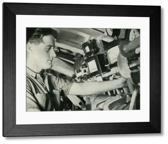 Framed Print : Petty officer of a British submarine, World War II, 1945. Creator: Unknown Framed Print : Petty officer of a British submarine, World War II, 1945. Creator: Unknown