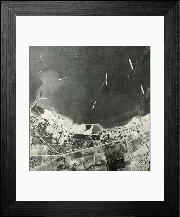 Framed Print : British warships off the Maltese coast, World War II, 1940-1942 (1944). Creator: Unknown Framed Print : British warships off the Maltese coast, World War II, 1940-1942 (1944). Creator: Unknown