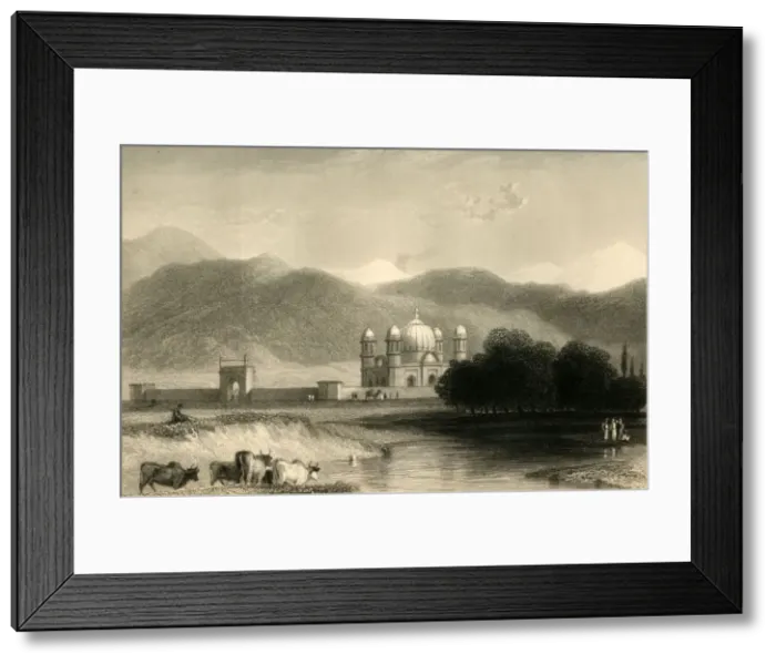 Framed Print : At Nujibabad, Rohilcund, 1835. Creator: William Daniell Framed Print : At Nujibabad, Rohilcund, 1835. Creator: William Daniell