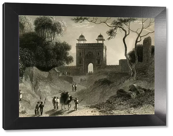 The Agra Gate, Chauter Serai, 1835. Creator: William Daniell
