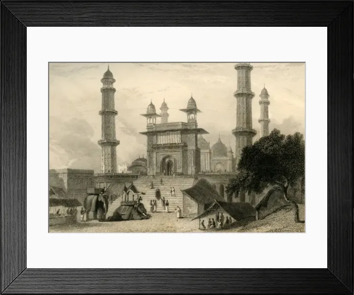 Framed Print : Mosque at Mathura, 1835. Creator: William Daniell Framed Print : Mosque at Mathura, 1835. Creator: William Daniell