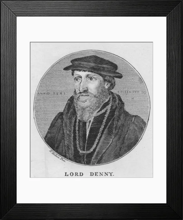 Framed Print : Lord Denny, 1541, (early 19th century?). Creator: Unknown Framed Print : Lord Denny, 1541, (early 19th century?). Creator: Unknown