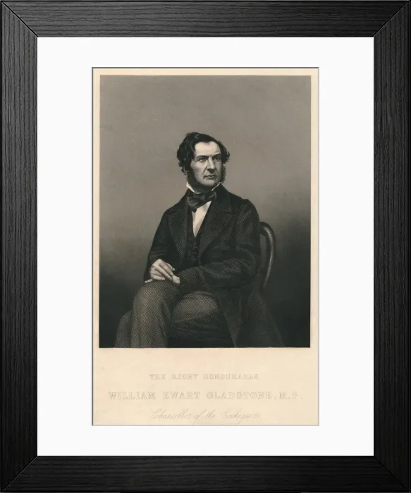 Framed Print : The Right Honourable William Ewart Gladstone, M. P. 1859. Creator: Daniel John Pound Framed Print : The Right Honourable William Ewart Gladstone, M. P. 1859. Creator: Daniel John Pound