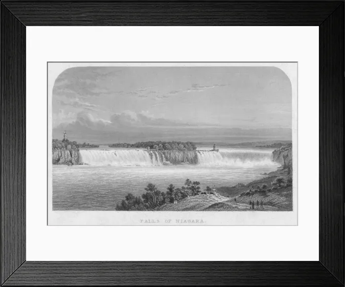 Framed Print : Falls of Niagara, mid 19th century. Creator: Henry Adlard Framed Print : Falls of Niagara, mid 19th century. Creator: Henry Adlard