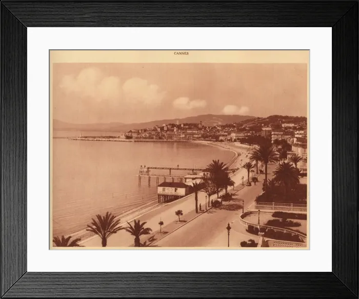 Framed Print : The Croisette and Mont Chevalier, Cannes, 1930. Creator: Unknown Framed Print : The Croisette and Mont Chevalier, Cannes, 1930. Creator: Unknown