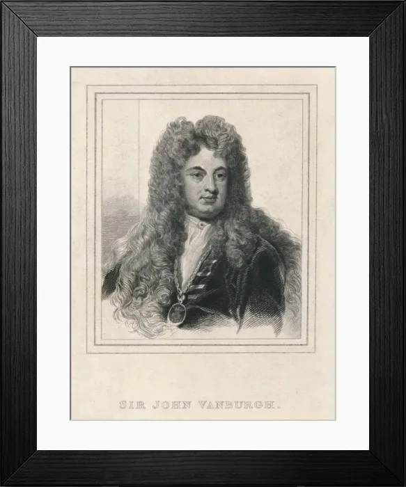 Framed Print : Sir John Vanburgh, 1830. Creator: William Camden Edwards Framed Print : Sir John Vanburgh, 1830. Creator: William Camden Edwards
