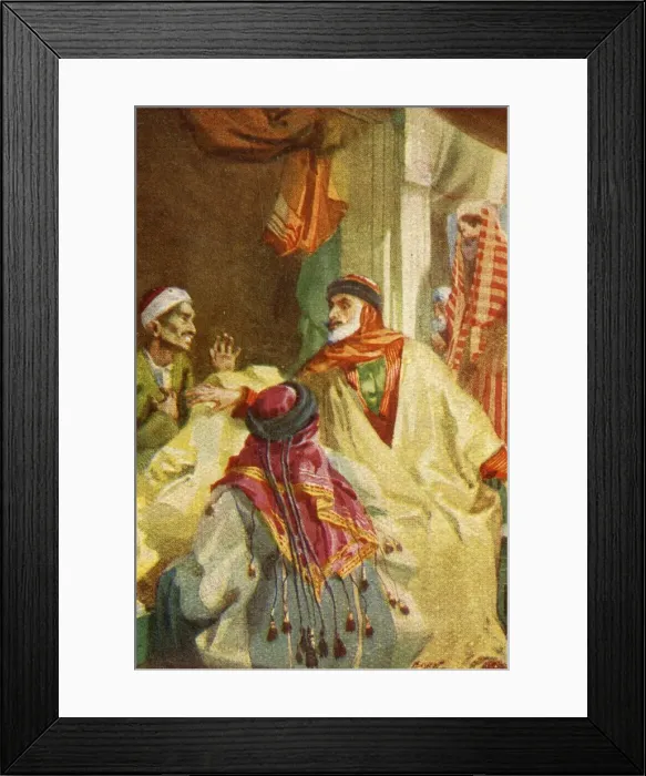 Framed Print : A Palestine Bazaar - Luke xxii. 36, c1924. Creators: James Clark, Henry A Harper Framed Print : A Palestine Bazaar - Luke xxii. 36, c1924. Creators: James Clark, Henry A Harper