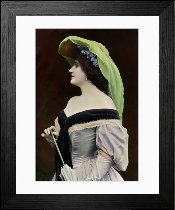 Framed Print : Theatre Des Varietes. - Mlle. C. Thevenet. - Role de Caroline - La Chauve-Souris, 1904