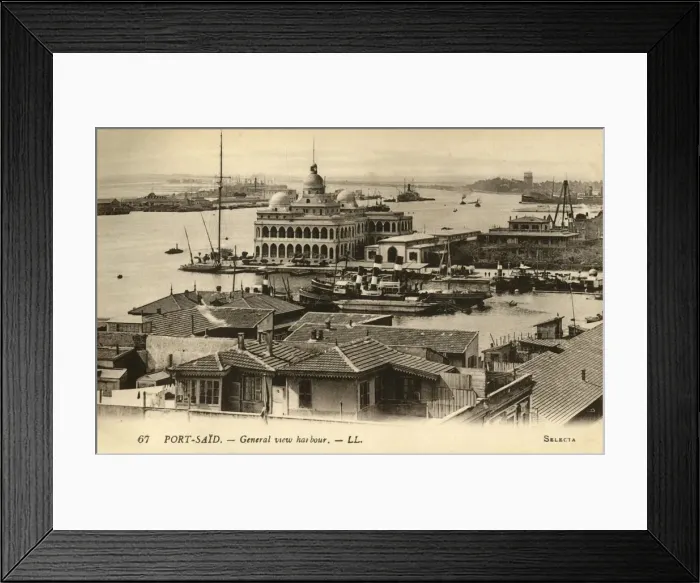 Framed Print : Port-Said. - General view harbour. - LL. c1918-c1939. Creator: Unknown Framed Print : Port-Said. - General view harbour. - LL. c1918-c1939. Creator: Unknown