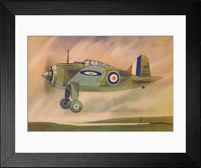 Framed Print : Brewster Buffalo Fighter Monoplane, c1944. Creator: Unknown Framed Print : Brewster Buffalo Fighter Monoplane, c1944. Creator: Unknown