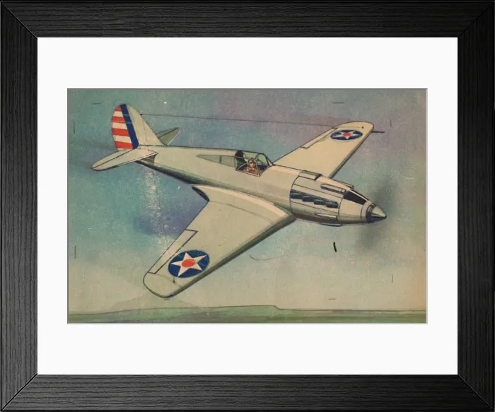 Framed Print : Curtis X. P. 40 Fighter Monoplane, c1944. Creator: Unknown Framed Print : Curtis X. P. 40 Fighter Monoplane, c1944. Creator: Unknown