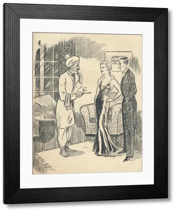 Framed Print : The Memsahib (airing her newly-acquired Hindustani)... 1936. Creator: Unknown Framed Print : The Memsahib (airing her newly-acquired Hindustani)... 1936. Creator: Unknown