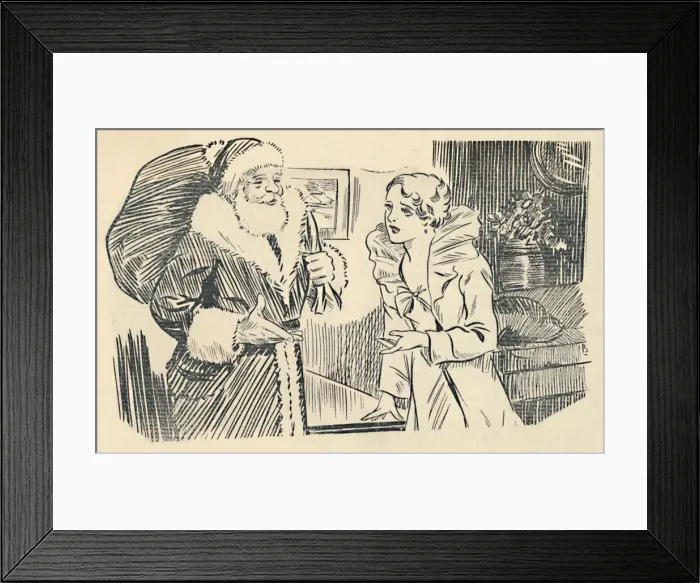 Framed Print : Illustration from The Mystification of Santa Claus, 1936. Creator: Unknown Framed Print : Illustration from The Mystification of Santa Claus, 1936. Creator: Unknown