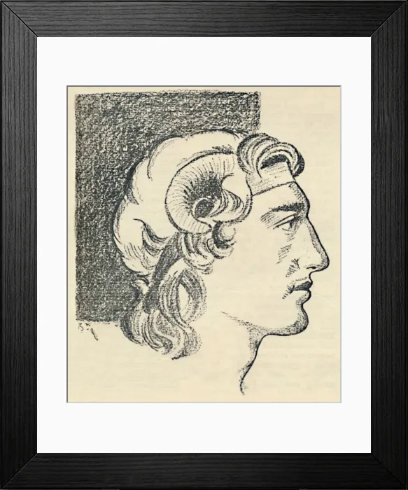 Framed Print : Alexander the Great (From an Old Greek Coin), 1936. Creator: Unknown Framed Print : Alexander the Great (From an Old Greek Coin), 1936. Creator: Unknown