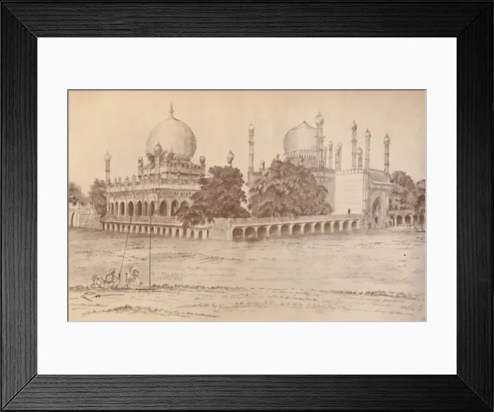 Framed Print : The Mausoleum of Ibrahim Shah, King of Bijapur, at Bijapur, 1821, (1936). Creator: Unknown Framed Print : The Mausoleum of Ibrahim Shah, King of Bijapur, at Bijapur, 1821, (1936). Creator: Unknown