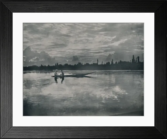 Framed Print : Sunset on the Dal Lake, Kashmir, 1936. Creator: Unknown Framed Print : Sunset on the Dal Lake, Kashmir, 1936. Creator: Unknown