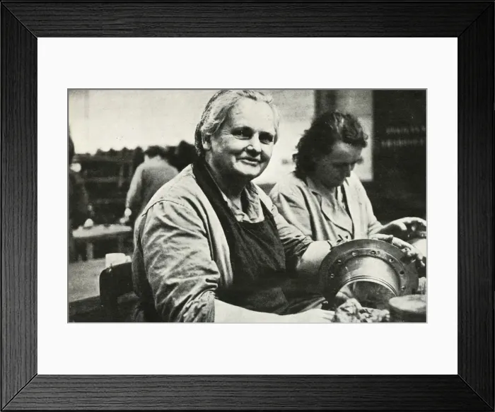Framed Print : Women aircraft maintenance and repair workers, South Wales, World War II, c1939-c1944 (1946) Framed Print : Women aircraft maintenance and repair workers, South Wales, World War II, c1939-c1944 (1946)