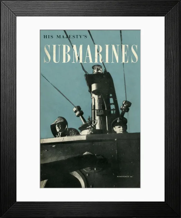 Framed Print : Front cover of His Majestys Submarines, 1945. Creator: Unknown Framed Print : Front cover of His Majestys Submarines, 1945. Creator: Unknown
