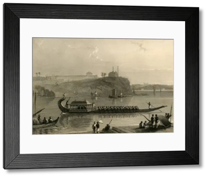 Framed Print : The Moar-punkee, Lucnon, 1835. Creator: William Daniell Framed Print : The Moar-punkee, Lucnon, 1835. Creator: William Daniell