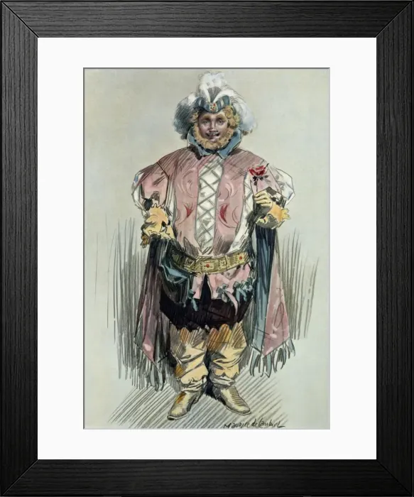 Framed Print : Theatre De La Porte-Saint-Martin - Falstaff - Falstaff. - M. Clerget, 1904. Creator: Unknown Framed Print : Theatre De La Porte-Saint-Martin - Falstaff - Falstaff. - M. Clerget, 1904. Creator: Unknown