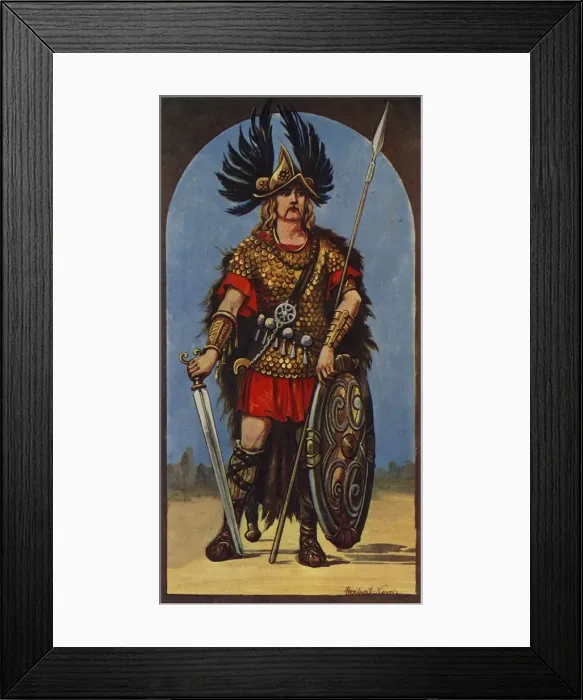 Framed Print : Hengist, Chief of the Angles (A. D. 449), 1924. Creator: Herbert Norris Framed Print : Hengist, Chief of the Angles (A. D. 449), 1924. Creator: Herbert Norris