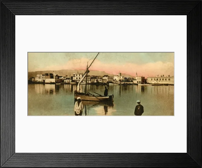 Framed Print : Suez - View of the toun during high waters, c1918-c1939. Creator: Unknown Framed Print : Suez - View of the toun during high waters, c1918-c1939. Creator: Unknown