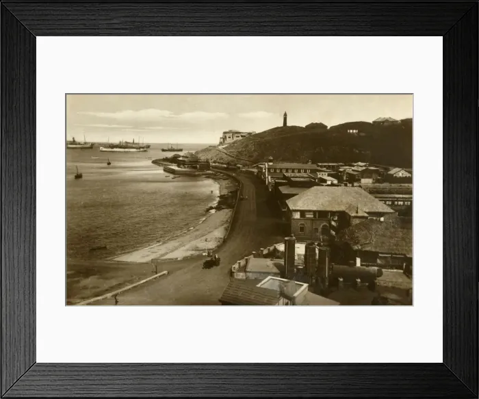 Framed Print : Post Office and Bay, Aden, c1918-c1939. Creator: Unknown Framed Print : Post Office and Bay, Aden, c1918-c1939. Creator: Unknown