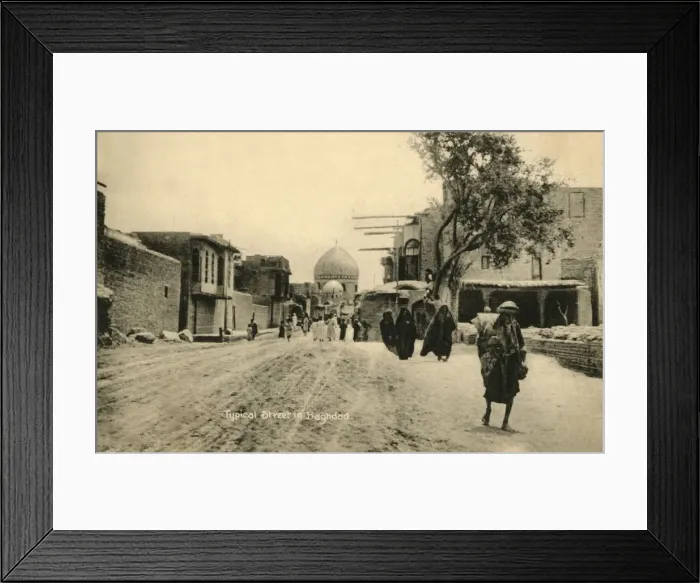 Framed Print : Typical Street in Baghdad, c1918-c1939. Creator: Unknown Framed Print : Typical Street in Baghdad, c1918-c1939. Creator: Unknown